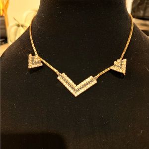 Vintage necklace rhinestone set of necklace and earrings